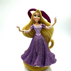 Disney Parks‎ Tangled Rapunzel Ornament Purple Glitter Sparkle Dress Broken Foot